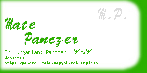 mate panczer business card